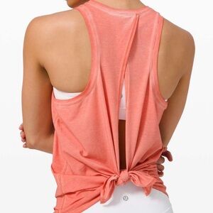 Lululemon All Tied Up Tank Wash Sublimado Pigment Dye Rustic Coral Size 6